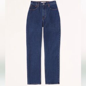 Abercrombie, Curve Love Ultra High Rise 90s Straight Jean, Dark